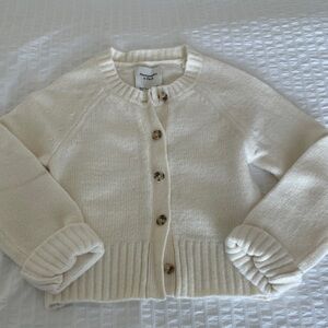 A&F Cream Cardigan